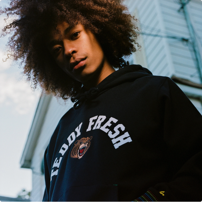 Black teddy outlet fresh hoodie